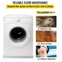 VEVOR 18 GA Thickness Washing Machine Drip Pan 304 Stainless Steel Heavy Duty Compact Washer Drain with Hole, 32 x 30 x 2.5 Inch