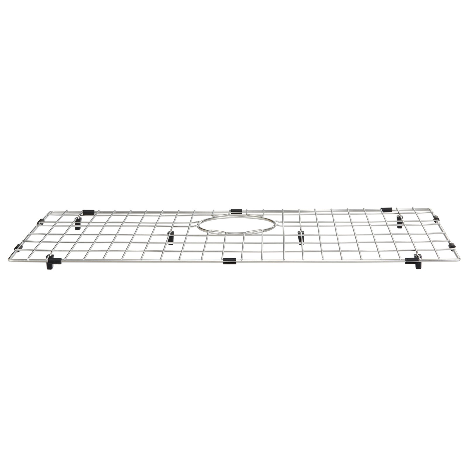 VEVOR sink protector grid with rubber feet and drain hole, durable stainless steel design.