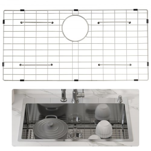VEVOR Sink Protector Grid For Kitchen 27.5"x13.5" Stainless Steel Drain Rack