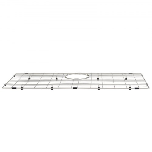 Stainless Steel Sink Protector Grid - 27 13/16 X 14 5/16 Inch Kitchen Sink Guard With Center Drain