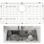 VEVOR Sink Protector Grid, 27.5"x13.5" Stainless Steel Sink Grates, Rear Drain Sink Grates with R5 Corner Radius, Large Sink Bottom Grids, Universal Bowl Rack Sink Accessories For Kitchen Sink, Silver