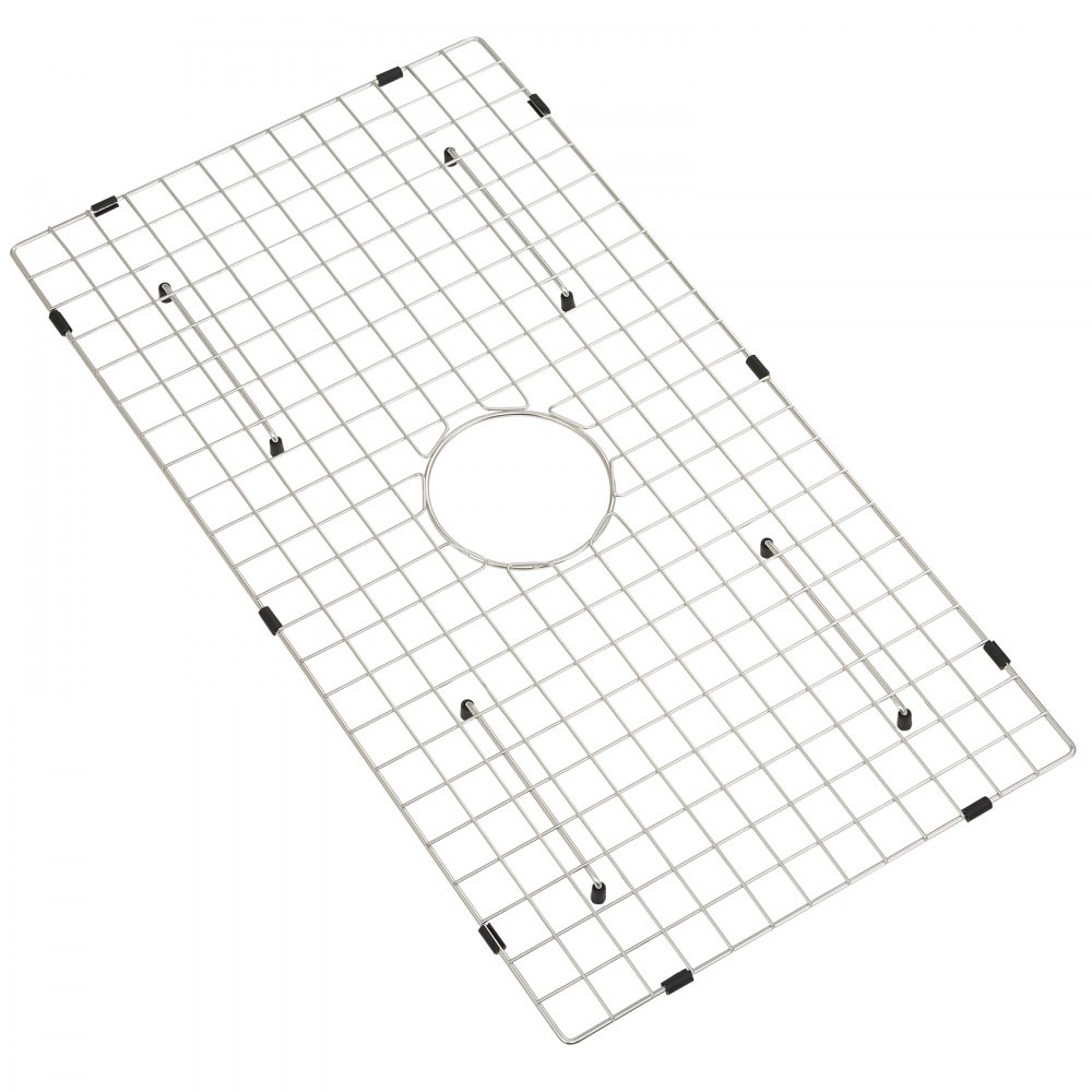 stainless steel VEVOR sink protector grid with rubber feet and central drain hole.
