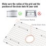 VEVOR Sink Protector Grid For Kitchen 28.5"x15.6" Stainless Steel Drain Rack