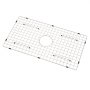 VEVOR sink protector grid with central drain hole and black protective bumpers.