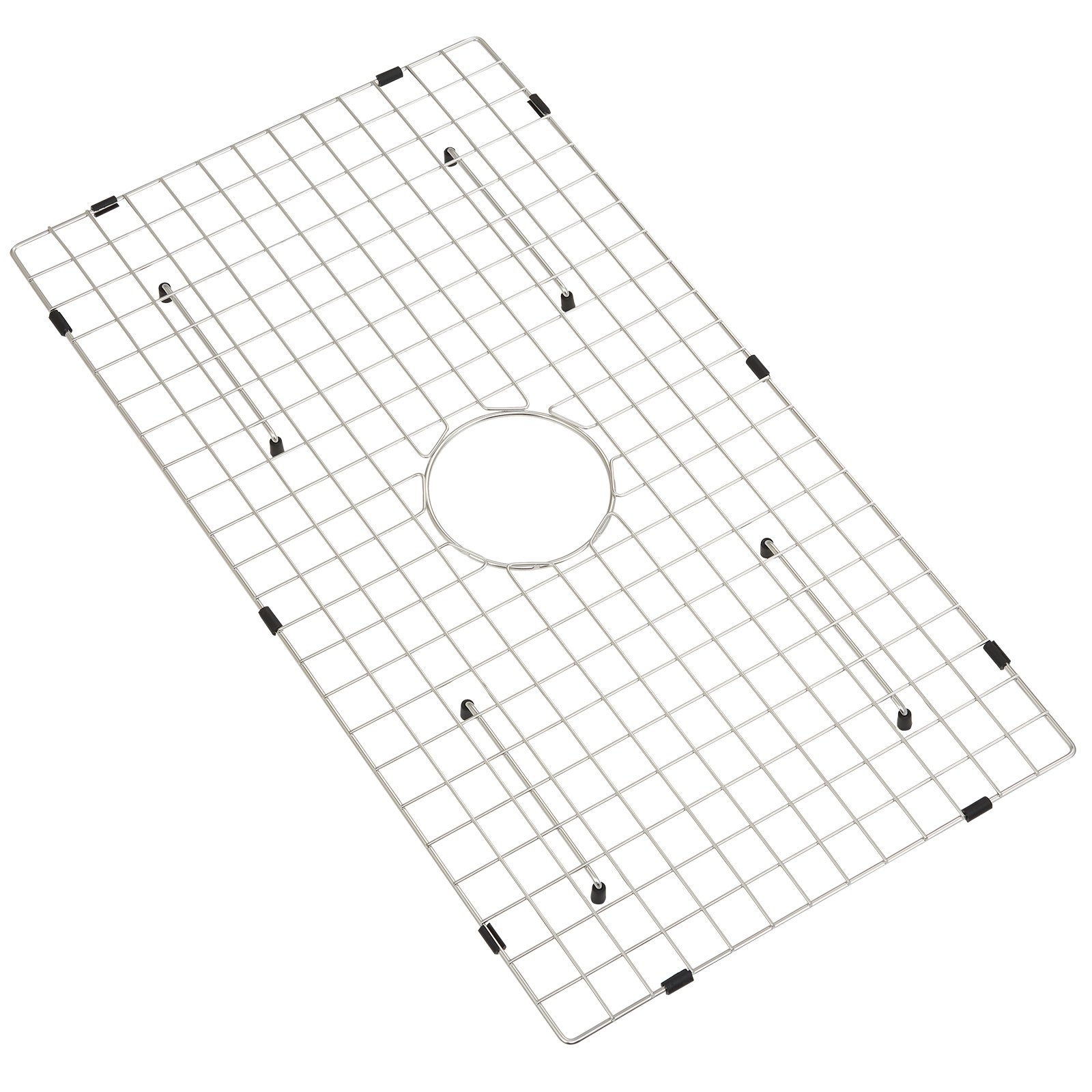 stainless steel VEVOR sink protector grid with rubber feet and central drain hole.