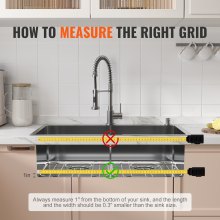 VEVOR Sink Protector Grid 2PCS, 13.3"x11.6" Stainless Steel Sink Grates, Rear Drain Sink Grates with R50 Corner Radius, Large Sink Bottom Grids, Universal Bowl Rack Sink Accessories For Kitchen Sink