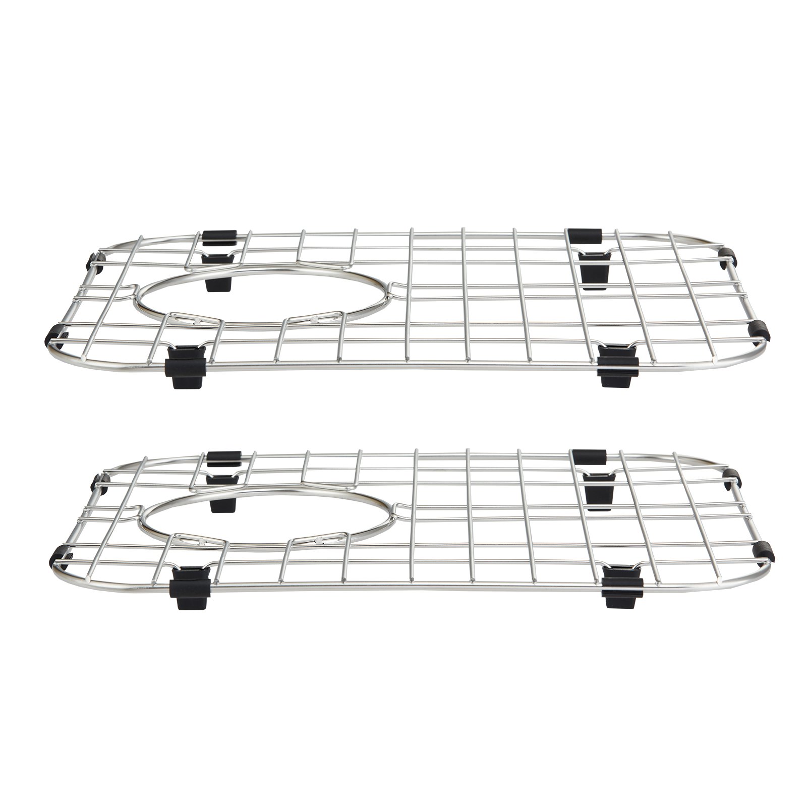 VEVOR Sink Protector Grid 2PCS, 13.3"x11.6" Stainless Steel Sink Grates, Rear Drain Sink Grates with R50 Corner Radius, Large Sink Bottom Grids, Universal Bowl Rack Sink Accessories For Kitchen Sink
