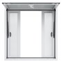 VEVOR Concession Window 36"x36", Aluminum Alloy Food Truck Service Window with 4 Horizontal Sliding Windows & Awning Door & Drag Hook, Up to 85 Degrees Serving Window for Food Truck Concession Trailer