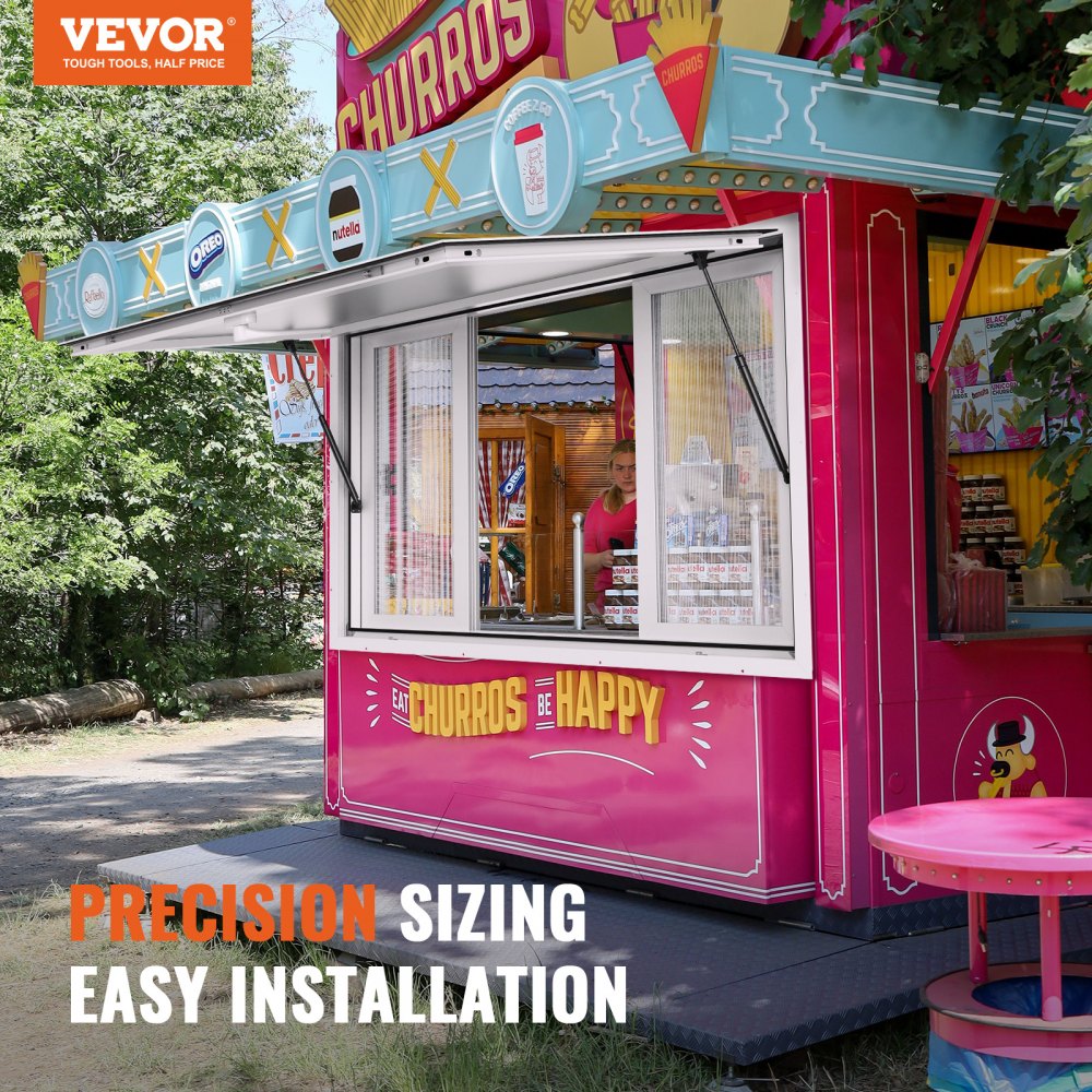 VEVOR 48"L x 36"W Koncesionářský stojan Obslužné okno Food Truck Servisní markýza