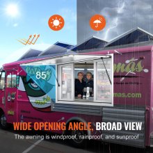 VEVOR 122L x 91.4W cm Concession Stand Serving Window Food Truck Service Awning