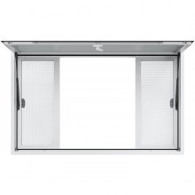 VEVOR Concession Window 152x91cm, Aluminum Alloy Food Truck Service Window with 4 Horizontal Sliding Window & Awning Door & Drag Hook, Up to 85 Degrees Serving Window for Food Truck Concession Trailer