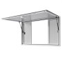 VEVOR Concession Window 152x92 cm, Aluminum Alloy Service Window for Food Truck, Up to 85 Degrees Stand Serving Window with 4 Sliding Windows, Awning Door, and Drag Hook, for Concession Trailers