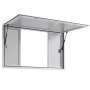 VEVOR Concession Window 152x92 cm, Aluminum Alloy Service Window for Food Truck, Up to 85 Degrees Stand Serving Window with 4 Sliding Windows, Awning Door, and Drag Hook, for Concession Trailers