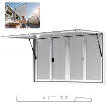 60x36in Concession Stand Serving Window Food Truck Service Awning Aluminum Alloy