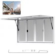 60x36in Concession Stand Serving Window Food Truck Service Awning Aluminum Alloy