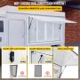 VEVOR Concession Window, 48 x 36 inch, Aluminum Alloy Food Truck Service Window with 4 Horizontal Sliding Screen Windows & Awning Door & Drag Hook, Serving Window for Food Trucks Concession Trailers
