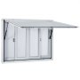 VEVOR concession window with open canopy and sliding glass panels.
