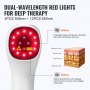 VEVOR Red Light Therapy Device, Portable Red & Near Infrared Light Therapy for Body and Pets, Handheld Red Light Healing Device with LED Display for Muscle Pain Relief & Dogs, Cats (12*650nm + 4*808nm