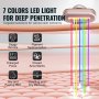 VEVOR Red Light Therapy Wand 7barevná LED světelná terapie pro obličej, krk a oči