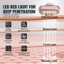 VEVOR Red Light Therapy Wand for Face and Neck, 3-in-1 LED Facial Wand Red Light Therapy Device with Heatig Therapy| Vibrating Facial Massage, Portable LED Beauty Wand