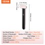 VEVOR Red Light Therapy Wand for Face and Neck, 3-in-1 LED Facial Wand Red Light Therapy Device with Heatig Therapy| Vibrating Facial Massage, Portable LED Beauty Wand