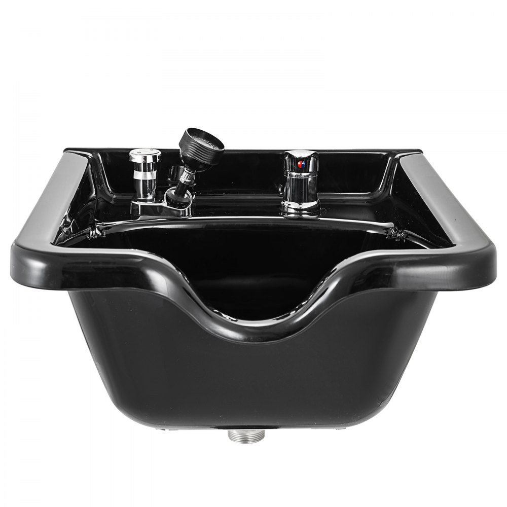 Shampoo Bowl Black ABS Plastic Salon And Spa Hair Sink Beauty