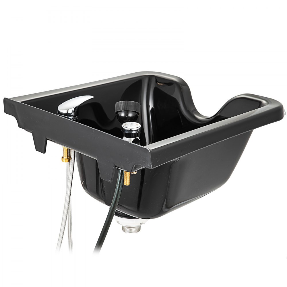 Shampoo Bowl Black ABS Plastic Salon And Spa Hair Sink Beauty