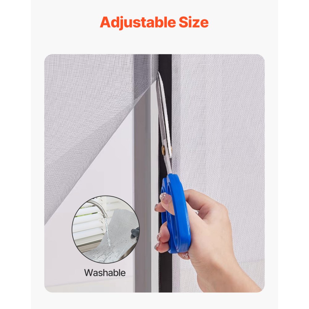 VEVOR Window Screen Replacement, 100 ft × 96 in Window Screen Mesh, DIY Adjustable Fiberglass Screen Mesh - Durable, Washable & Easy to Install, Window Screen Repair Kit for Patio Porch Door Windows