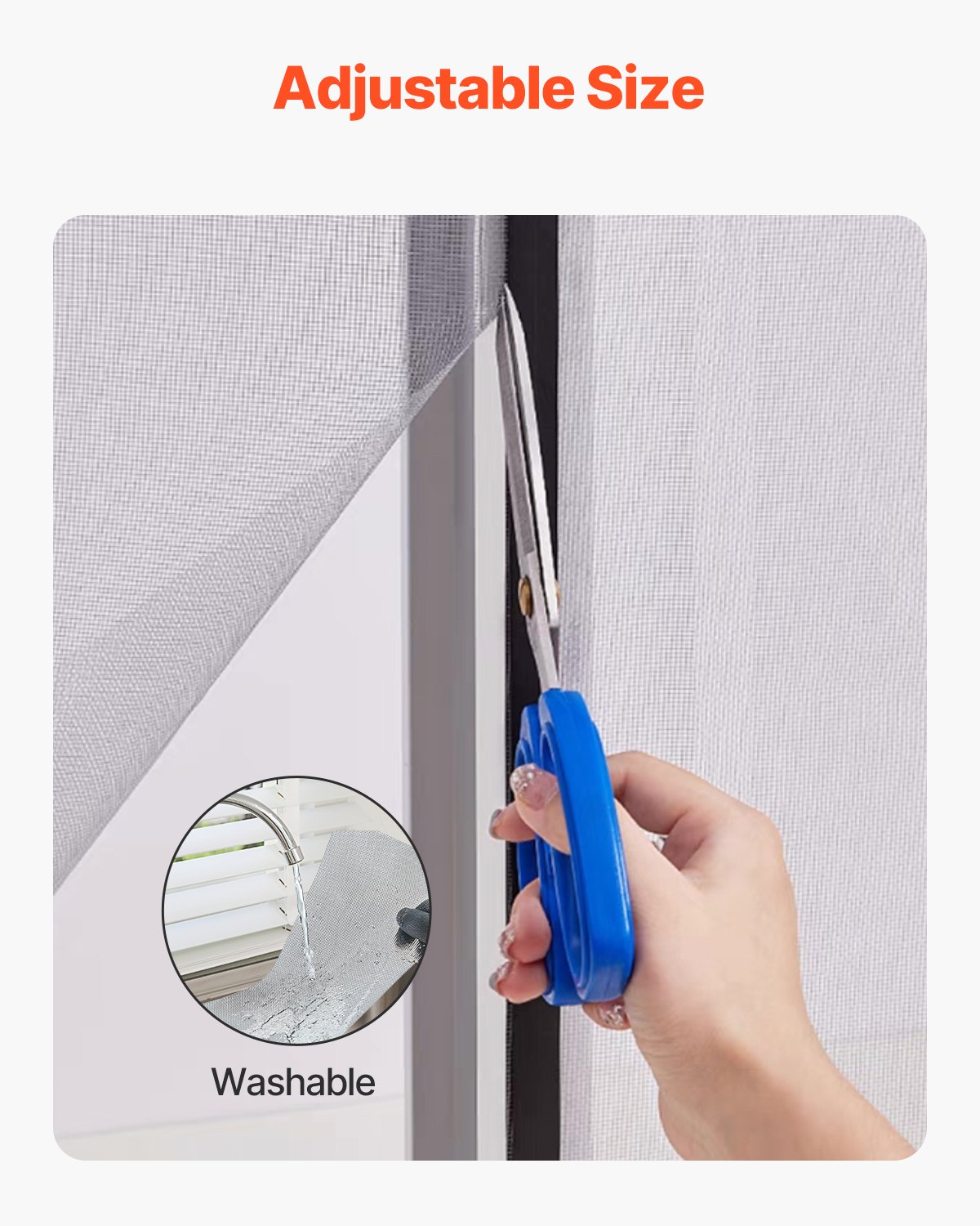VEVOR Window Screen Replacement, 100 ft × 96 in Window Screen Mesh, DIY Adjustable Fiberglass Screen Mesh - Durable, Washable & Easy to Install, Window Screen Repair Kit for Patio Porch Door Windows