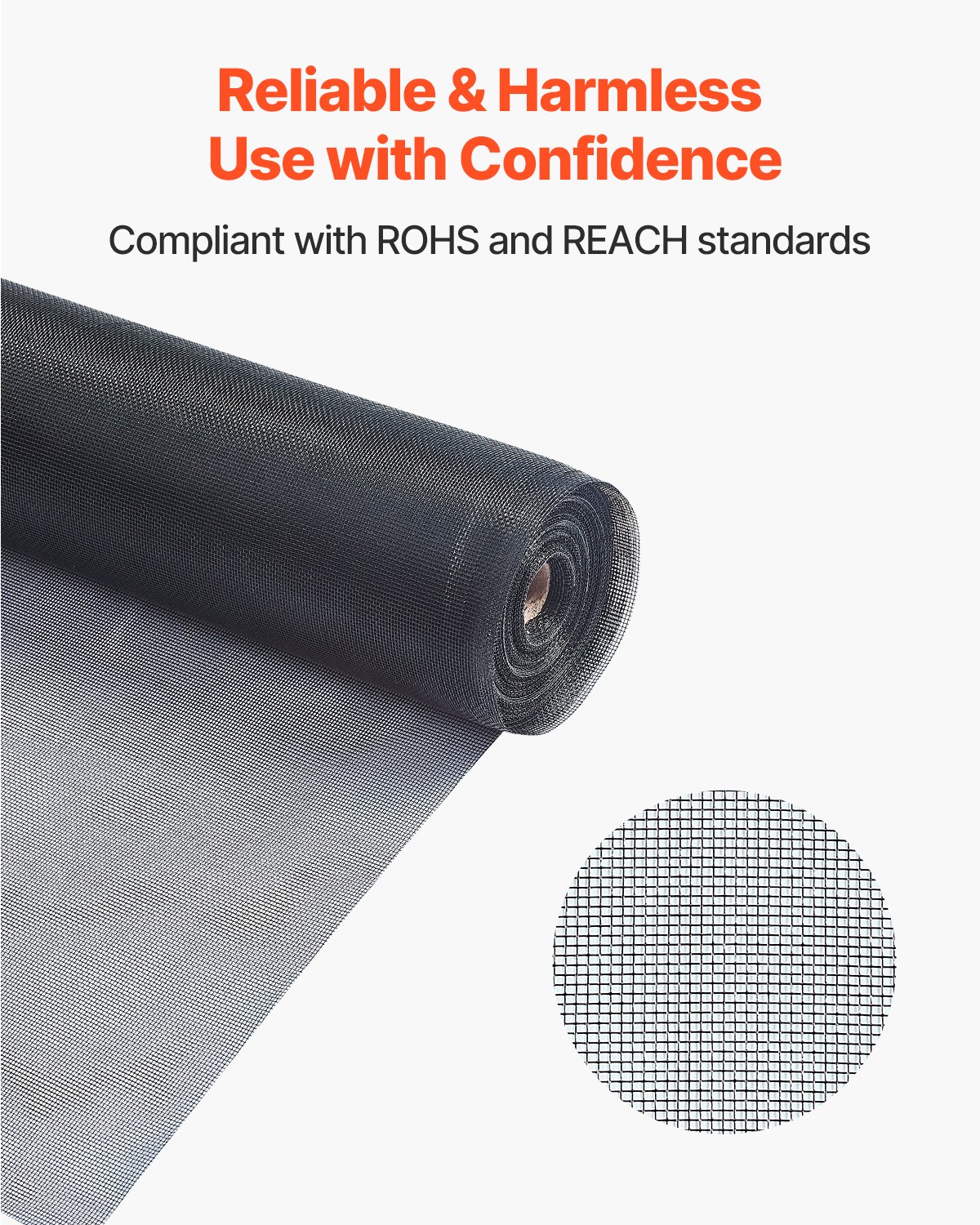 VEVOR Window Screen Replacement, 100 ft × 96 in Window Screen Mesh, DIY Adjustable Fiberglass Screen Mesh - Durable, Washable & Easy to Install, Window Screen Repair Kit for Patio Porch Door Windows