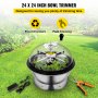 VEVOR Bowl Trimmer, 24 Inch Leaf Bowl Trimmer, Electric Hydroponic Pro Bowl Trimmer, Electric Leaf Bud Trim Reaper Cutter, Silver Twisted Spin Cut for Plants Buds and Flowers with Upgraded Gears