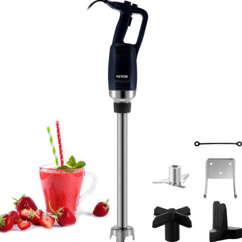 VEVOR Commercial Immersion Blender Variable Speed Heavy Duty Immersion Blender 750W Commercial Hand Mixer 304 Stainless Steel Hand Blender Commercial (15.8")