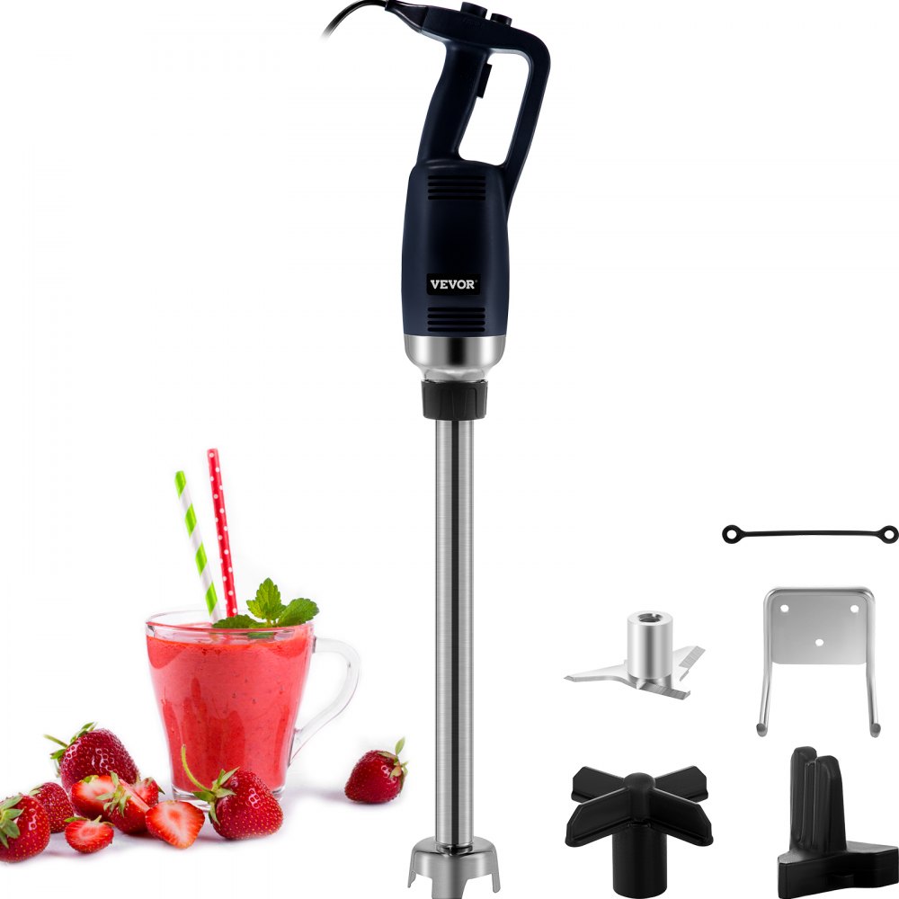 VEVOR Commercial Immersion Blender Variable Speed Heavy Duty Immersion Blender 750W Commercial Hand Mixer 304 Stainless Steel Hand Blender Commercial (15.8")
