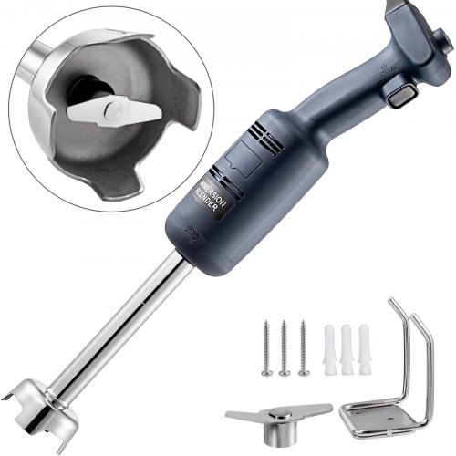 VEVOR Commercial Immersion Blender 220W Power, Hand Held Mixer with 6.3-Inch 304 Stainless Steel Removable Shaft, Electric Stick Blender Variable Speed 4000-20000RPM