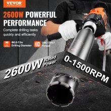 VEVOR Core Drill Machine 0.8-7.1in Dia 2600W Handheld Core Drill Rig for Mixing