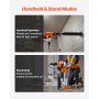 VEVOR Diamond Core Drilling Machine, 200 mm Drilling Diameter, 2-in-1 Handheld & Stand-Mount Dry and Wet Concrete Core Drill Rig with 4 Bits, 1000/2250 RPM 2-Speed, for Concrete Brick Stone, 1500W