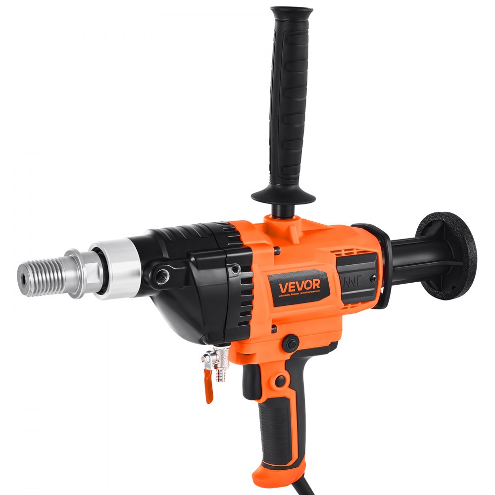 VEVOR Diamond Core Drilling Machine, 20-160 mm Drilling Diameter, Handheld Dry and Wet Concrete Core Drill Rig with 4 Drill Bits, 0-1800RPM Variable Speed, UNC1 1/4-7, for Concrete Brick Stone, 2000W