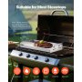 VEVOR 17x13 in Flat Top Griddle Stainless Steel Universal BBQ Grill Pan Cookware