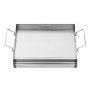 Plancha de acero inoxidable VEVOR, placa rectangular plana universal de 43 x 33 cm, parrilla de gas para barbacoa, teppanyaki, utensilios de cocina familiares portátiles con asa, para camping, fiestas