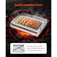 17x13 in Flat Top Griddle Stainless Steel Universal BBQ Grill Pan Cookware