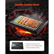 24x16 in Flat Top Griddle Carbon Steel Universal BBQ Grill Pan Cookware