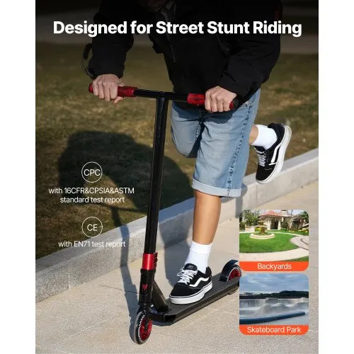 Trotinette Stunt VEVOR Street Trick - Double Couche Deck - 4 Kg - Neuf