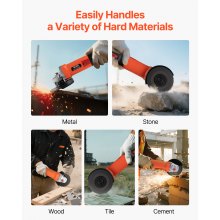 VEVOR Angle Grinder 5" 10A Electric Grinder Power Tool 10000RPM High-Speed