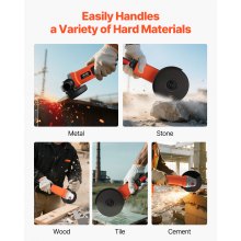 VEVOR Angle Grinder 7" 13A Electric Grinder Power Tool 8500RPM High-Speed