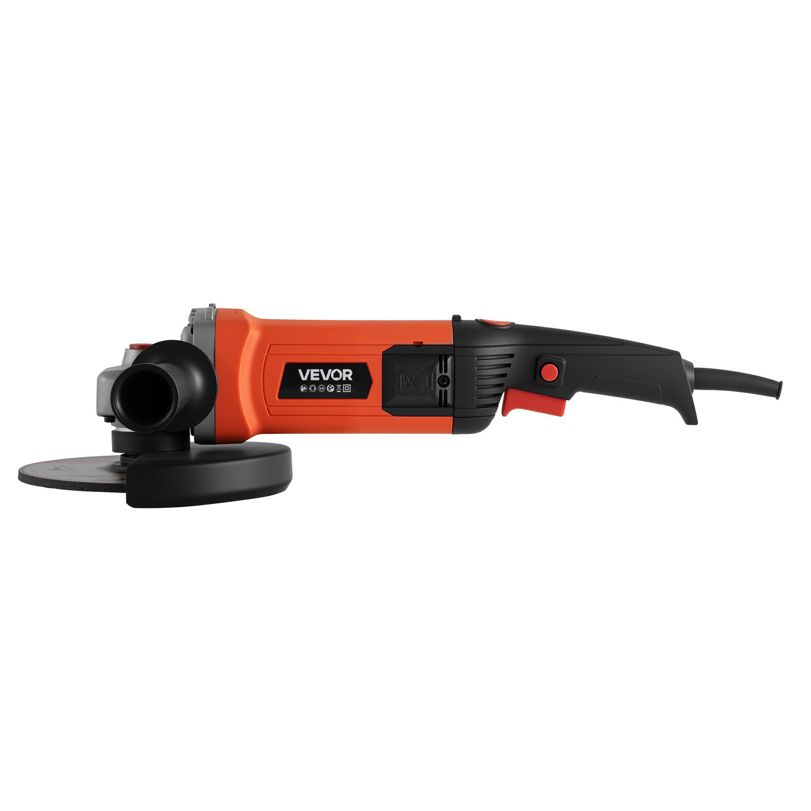 VEVOR Angle Grinder, 177.8mm Electric Grinder Power Tool, 8.2Amps 8500RPM High-Speed Corded Angle Grinders with Adjustable Dust Guard for Metal Grinding, Cutting, Rust Removal (Disc Not Included)
