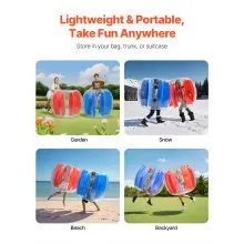 2-Pack 4FT/1.2M Inflatable Bumper Balls PVC Body Sumo Zorb Ball Outdoor Game