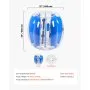 VEVOR Inflatable Bumper Balls 2-Pack, 3FT/0.9M Body Sumo Zorb Ball, Durable Thick PVC Human Hamster Bubble Knocker for Outdoor Team Gaming Play, Bopper Toy for Playground Yard Park, Blue Stripes