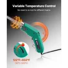 VEVOR Hot Knife Foam Cutter 200W 122℉ - 932℉ Electric Foam Cutting Tool Kit