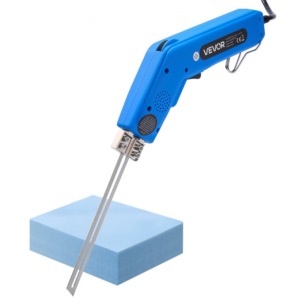 VEVOR Hot Knife Foam Cutter, 200W Electric Foam Cutting Tool, 50℃ - 500℃ Adjustable Styrofoam Cutter with 150mm & 200mm Cutting Blades for KT Board, Polyethylene, Sponge, Rubber - Tool Box Included