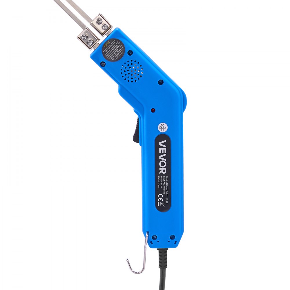 VEVOR Hot Knife Foam Cutter, 200W Electric Foam Cutting Tool, 50℃ - 500℃ Adjustable Styrofoam Cutter with 150mm & 200mm Cutting Blades for KT Board, Polyethylene, Sponge, Rubber - Tool Box Included
